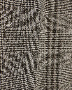Grey Slim Fit Stretch Check Trousers