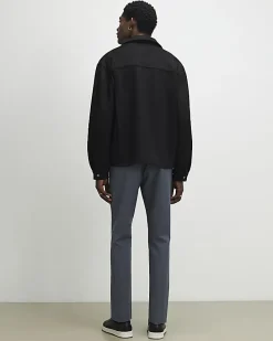 Grey Slim Fit Stretch Chino Trousers