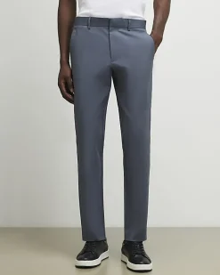 Grey Slim Fit Stretch Chino Trousers