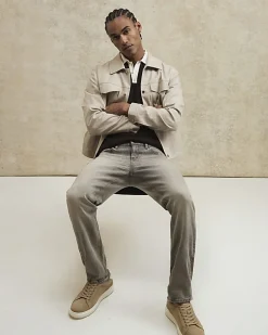 Grey Slim Fit Stretch Jeans