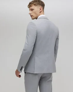 Grey Slim Fit Stretch Suit Jacket