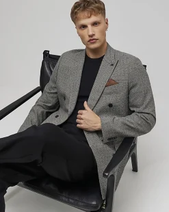 Grey Slim Fit Stretch Suit Jacket