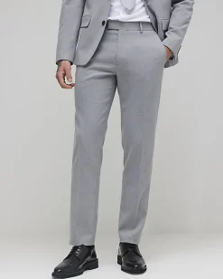 Grey Slim Fit Suit Trousers