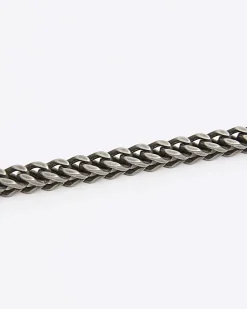 Grey Steel Gunmetal Chunky Bracelet