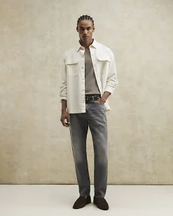 Grey Straight Fit Jeans