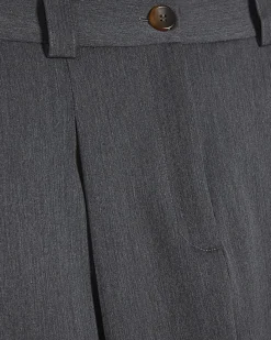Grey Tailored Barrel Leg Trousers