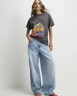 Grey Washed Fruit Basket T-Shirt