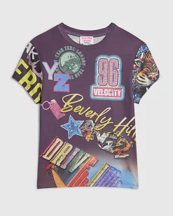 Grey Year Zero Print Fitted T-Shirt