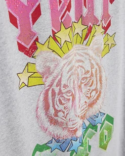 Grey Year Zero Tiger Boyfriend Fit T-Shirt