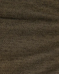 Khaki Banded Hem Drape Top