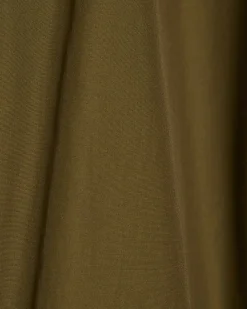 Khaki Bubble Hem Midi Skirt