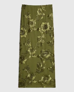 Khaki Cornelli Maxi Skirt