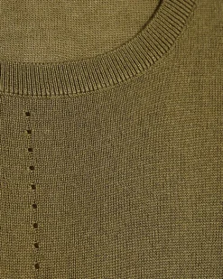 Khaki Fine Knit Vest Top