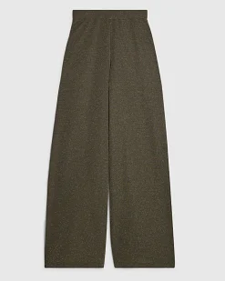 Khaki Glitter Wide Leg Trousers