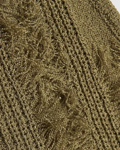 Khaki Knitted Asymmetric Fringed Top