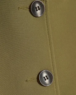 Khaki Long Sleeve Pocket Detail Bomber Jacket