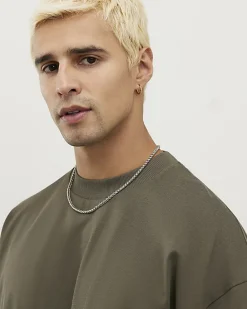 Khaki Oversized Fit Crew Neck T-Shirt