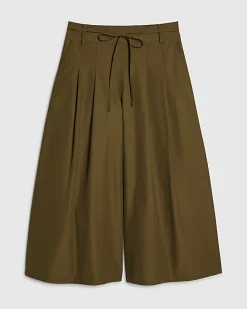 Khaki Poplin Culottes