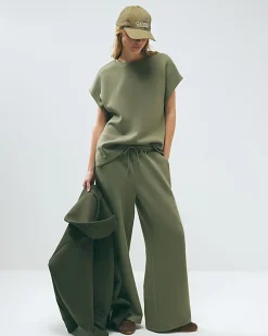 Khaki Premium Twill Short Sleeve Top