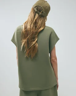 Khaki Premium Twill Short Sleeve Top