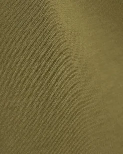 Khaki Short Sleeve Tie Back Seamed Top
