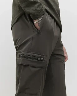 Khaki Skinny Fit Stretch Cargo Trousers