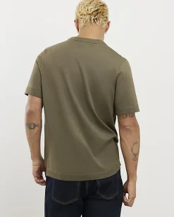 Khaki Slim Fit Essential Knit T-shirt