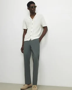 Khaki Slim Fit Stretch Chino Trousers