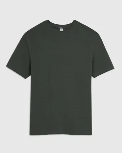 Khaki Slim Fit Textured Heavyweight T-Shirt
