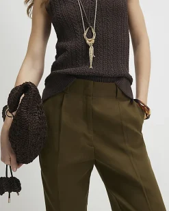 Khaki Tailored Culottes