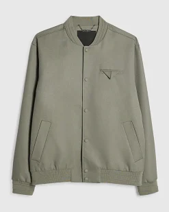 Khaki Twill Bomber Jacket