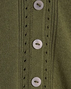 Khaki V Neck Cardigan