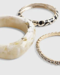 Marble Rhinestone Bracelet Multipack