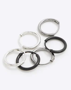 Metal Pack of 3 Multi Mixed Hoop Earrings