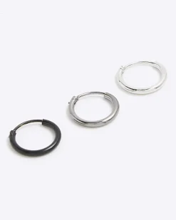 Metal Pack of 3 Multi Mixed Hoop Earrings
