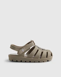 Mini Boys Beige Caged Jelly Sandals