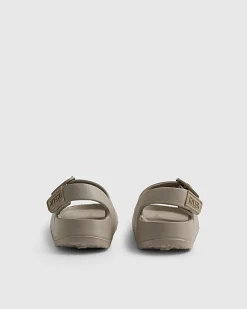 Mini Boys Beige Moulded Double Strap Sliders