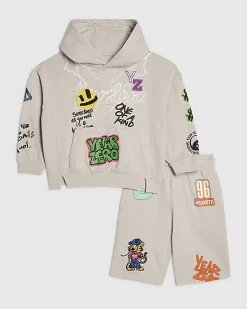 Mini Boys Beige Year Zero Graffiti Set