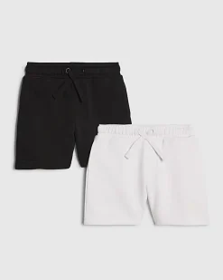 Mini Boys Black RR Shorts Set