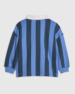 Mini Boys Blue Abbie Rosie Stripe Rugby Top