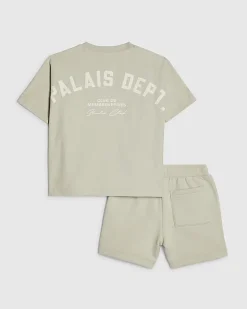 Mini Boys Grey Palais Dept T-Shirt Set