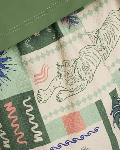 Mini Boys Khaki Tiger Swim Top and Short Set