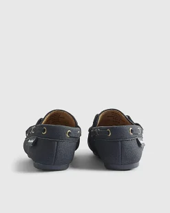 Mini Boys Navy Snaffle Loafers