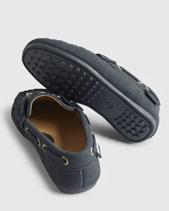 Mini Boys Navy Snaffle Loafers