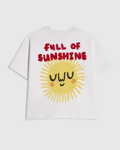Mini Boys White Abbie Rosie Sunshine T-Shirt