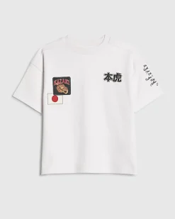 Mini Boys White Kazaki Japanese T-Shirt