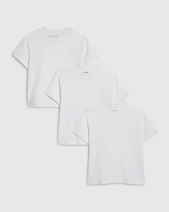 Mini Boys White RR Pack Of 3 T-Shirts