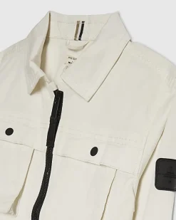 Mini Boys White Shacket