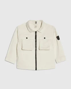 Mini Boys White Shacket