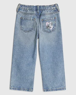 Mini Girls Blue Love Graffiti Straight Jeans
